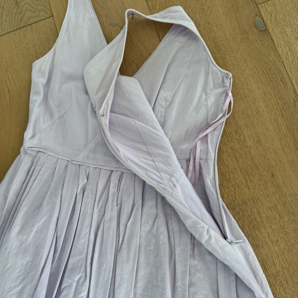 J. Crew Lavender V-Neck Cotton Dress Size 2 - Picture 7 of 7